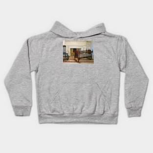 Interiors - Cradle Near Fireplace Kids Hoodie